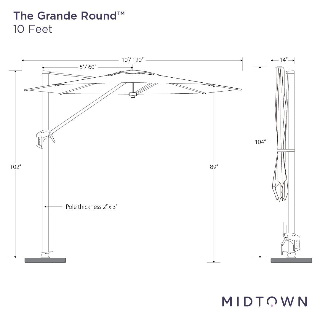 The Grande Round™ - Terylast Midtown Stripes