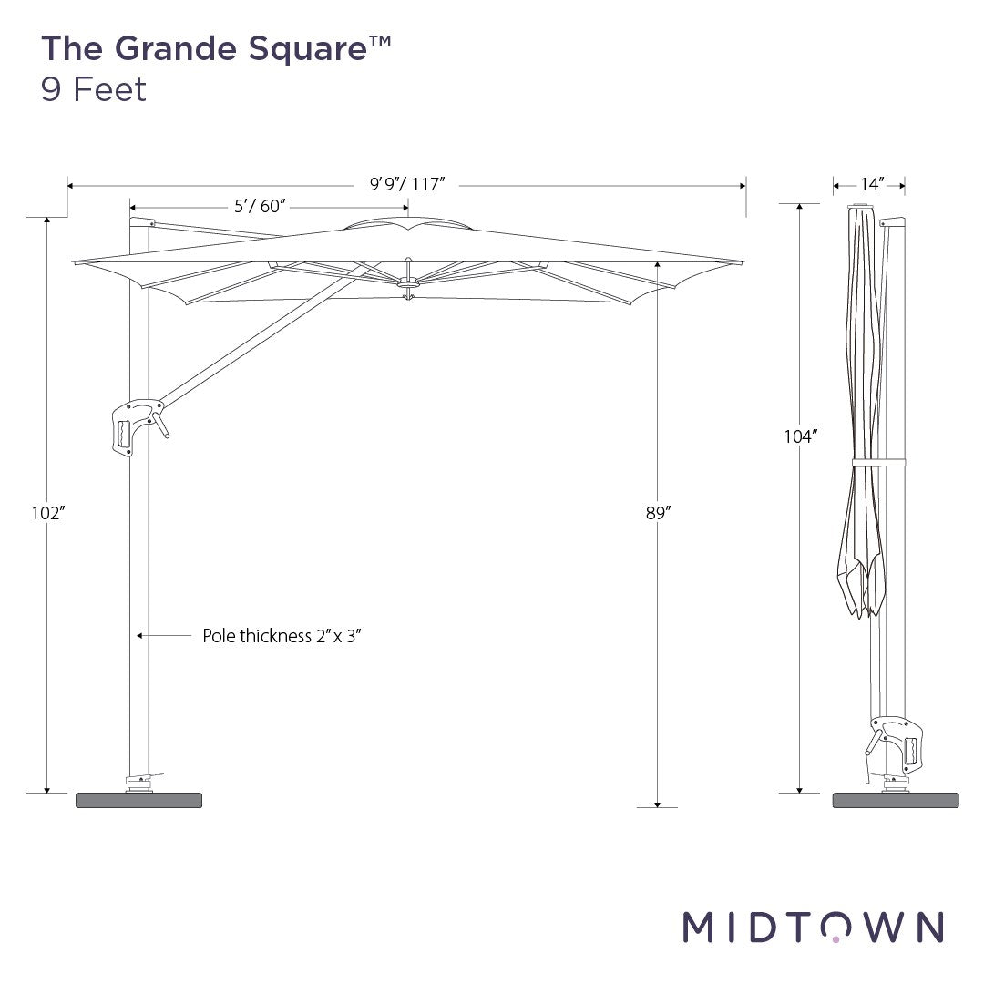 Le Grande Square™ - Soie Sunbrella Chartres