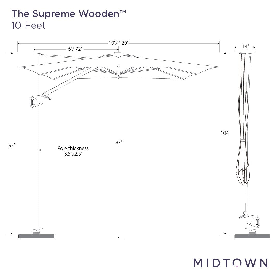 The Supreme Wooden™ - Sunbrella Antique Beige